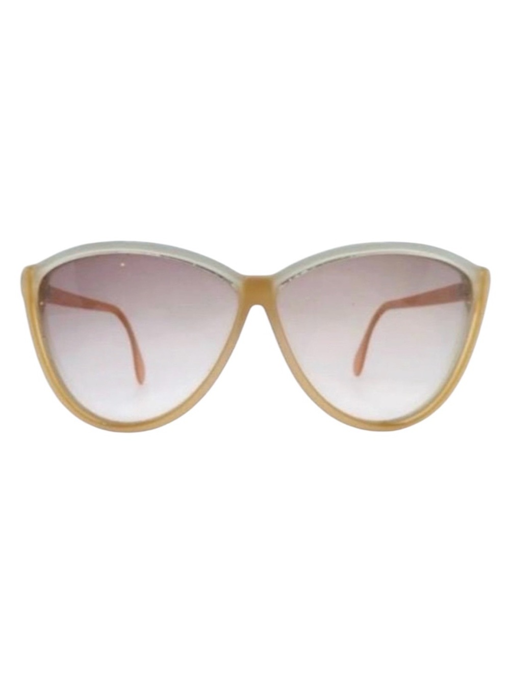 Vintage 1980s Silhouette Austria‎ Sunglasses in a  Yellow & White Colorblock